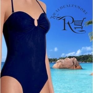 Authentic NWT BURCH - Solid Bandeau One-Piece Swimsuit 82891 0821